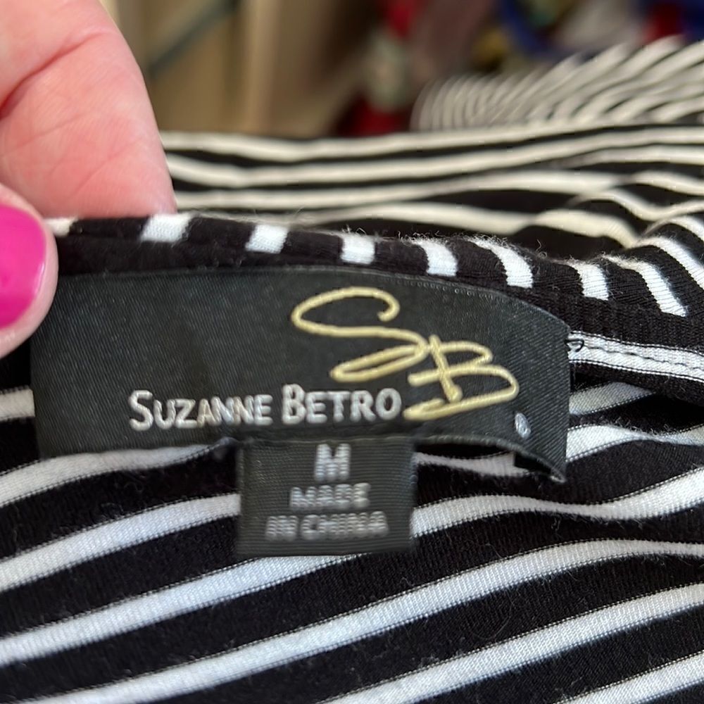 Suzanne Betro Soft Long Sleeve Stripe M - Picture 3 of 8